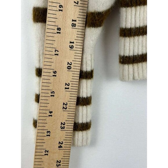 Banana Republic Women's Medium Stripe Puff Sleeve Wool & Alpaca Blend Sweater - Picture 6 of 12